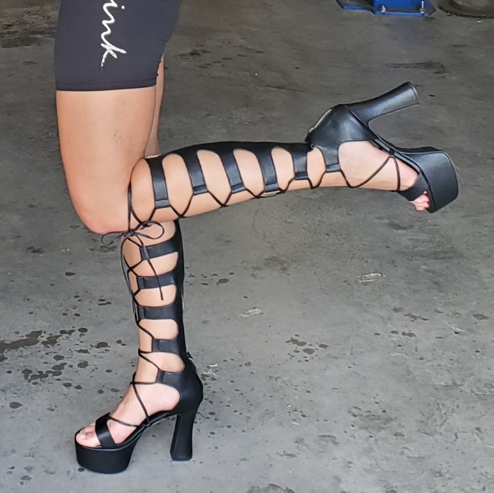 Generation Kiss Platform Black High Heels Size 11